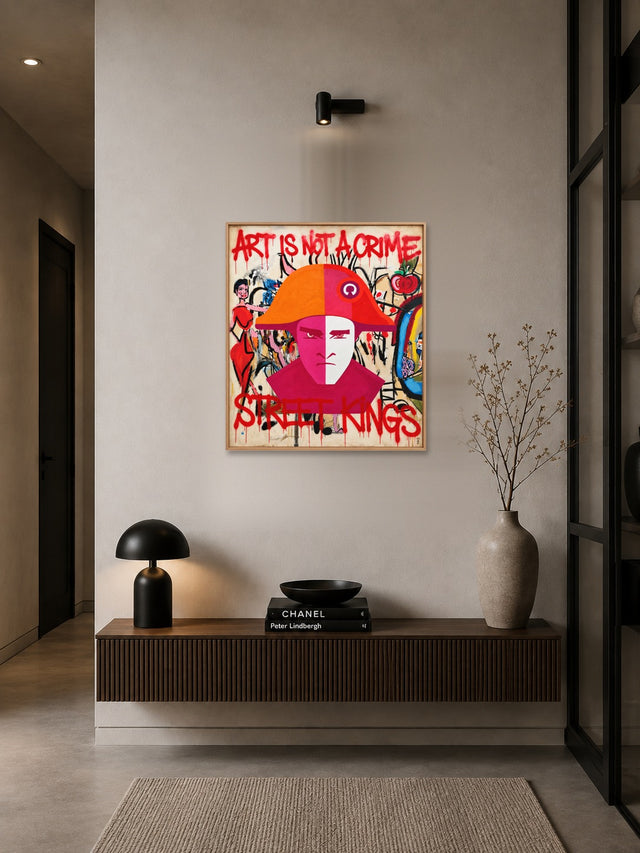 Street King // Limited Edition Print hanging in a styled entryway